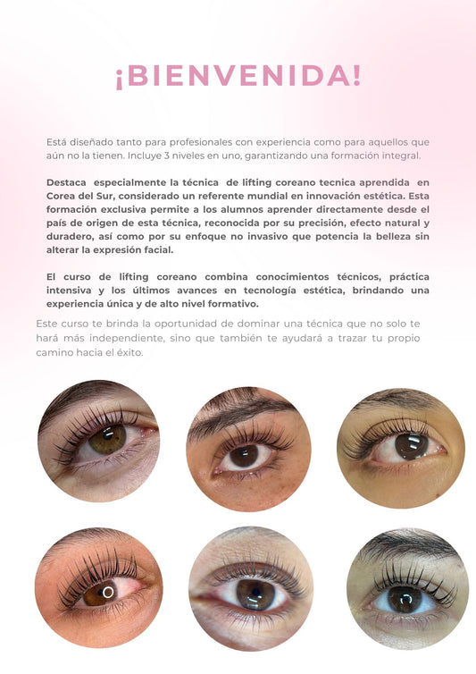 CURSO DE LIFTING DE PESTAÑAS TRADICIONAL / COREANO (Online)