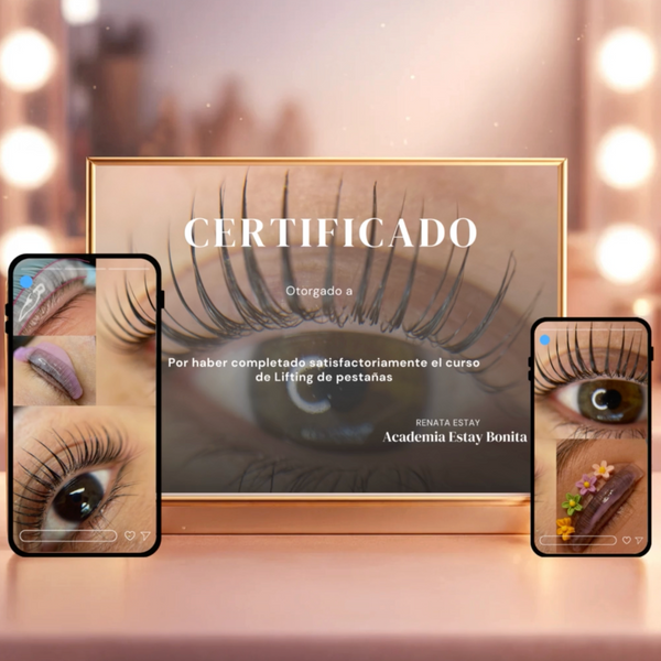 Doble diploma experta en Laminado de cejas y Lifting de pestañas